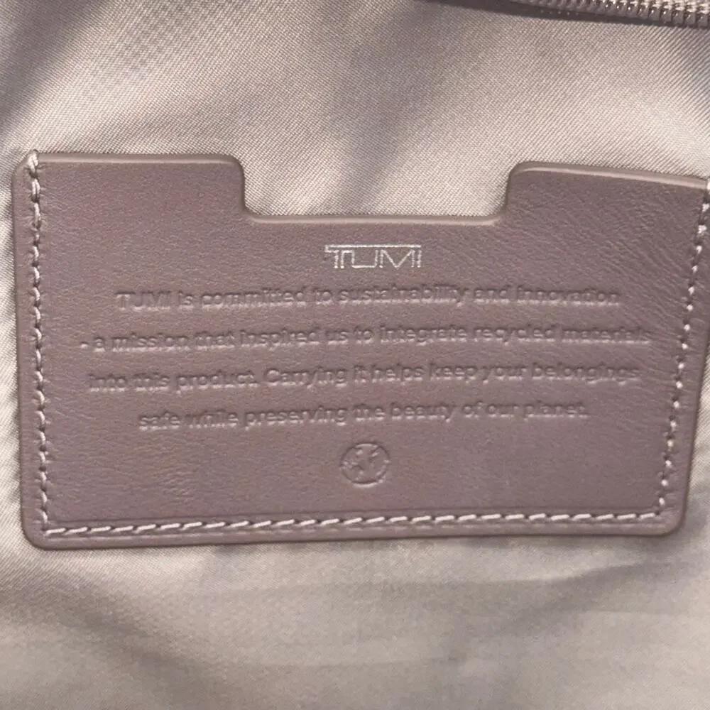 TUMI Voyageur Valetta Large Tote Bag Light Mauve Pink Nylon Laptop Travel